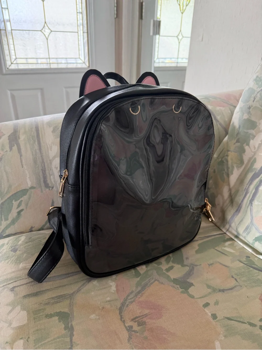 STEAMEDBUN Ita Bag Cat Ears Backpack Pin Display Clear Window With Insert